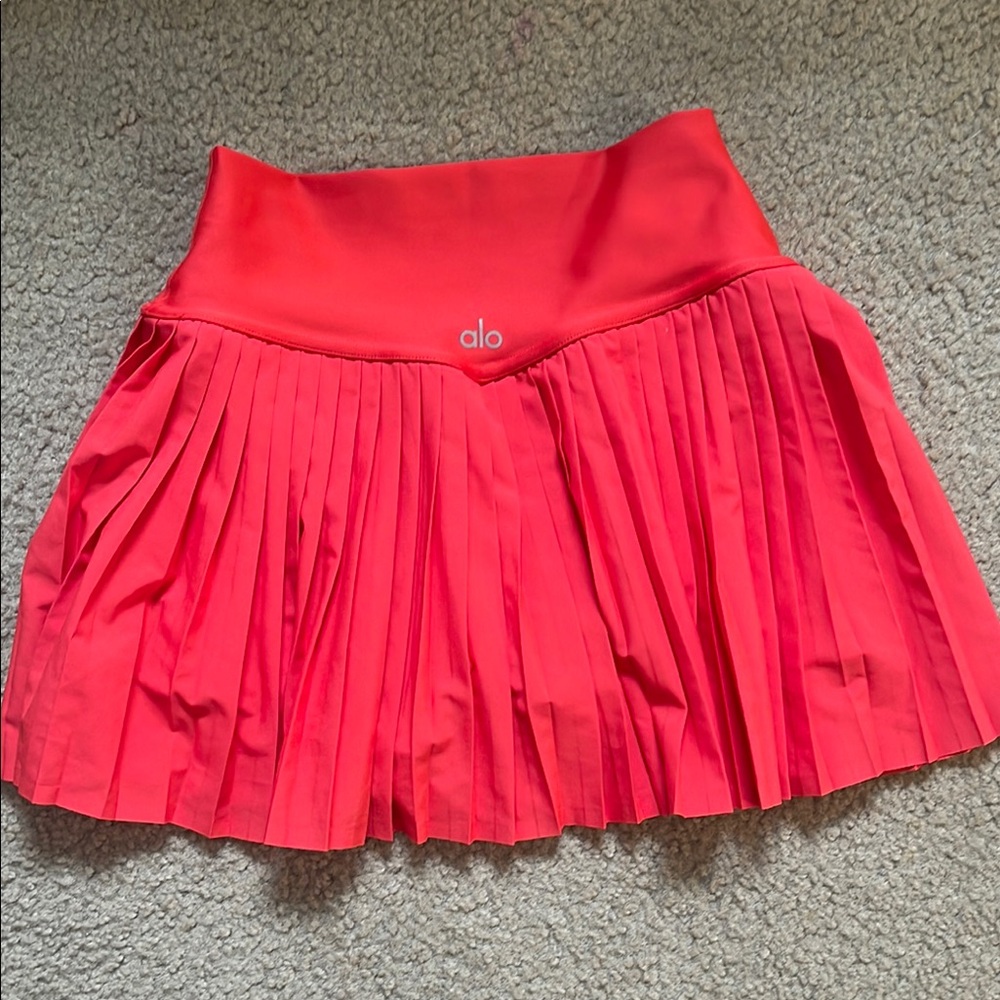 ALO Yoga Red Skater Mini Skirt